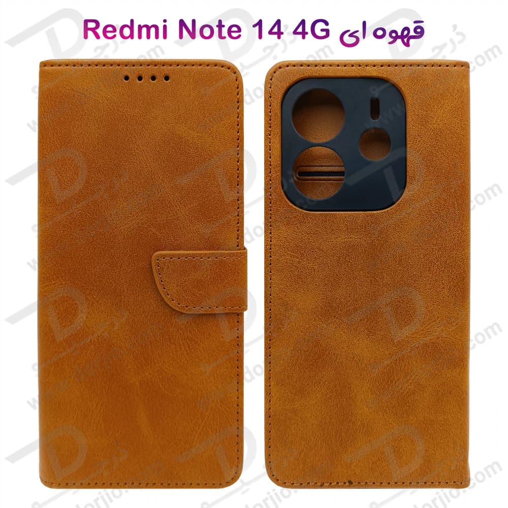 فلیپ کاور چرمی با درب مگنتی Xiaomi Redmi Note 14 4G — تصویر ۸