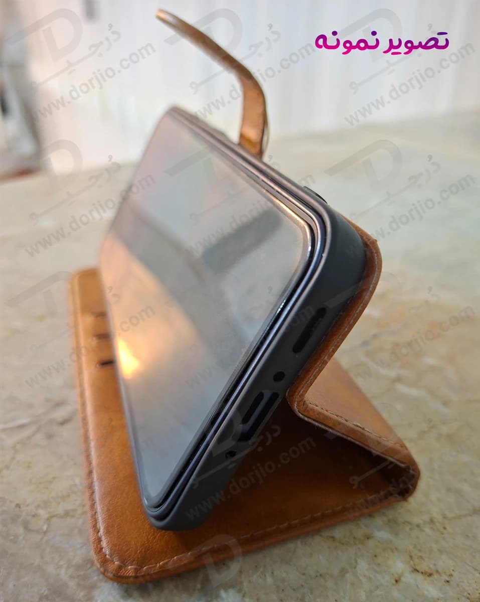 فلیپ کاور چرمی با درب مگنتی Xiaomi Redmi Note 14 Pro 5G — تصویر ۵