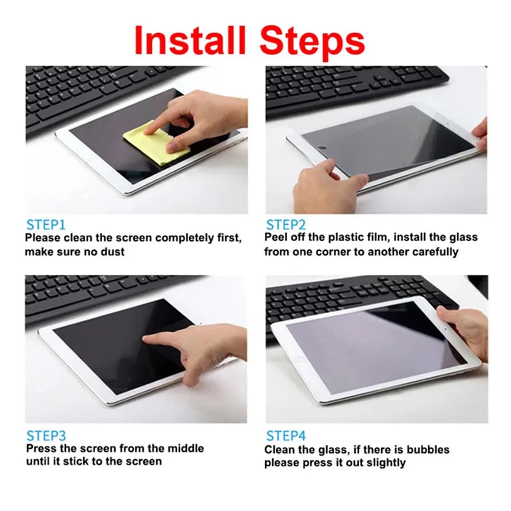 گلس شیشه ای شفاف تبلت iPad 11 2025 ( A16 ) — تصویر ۵