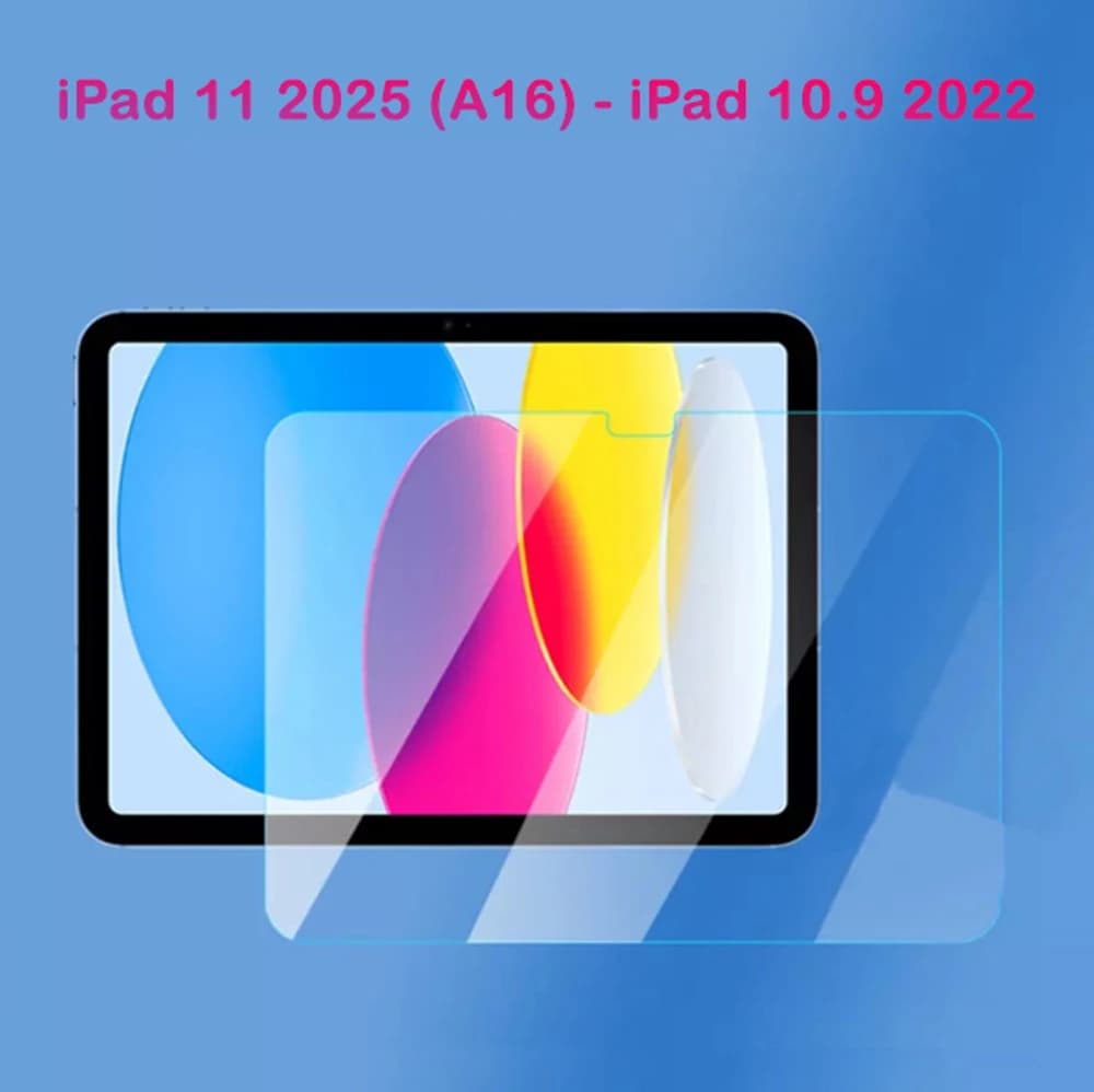 گلس شیشه ای شفاف تبلت iPad 11 2025 ( A16 ) — تصویر ۴