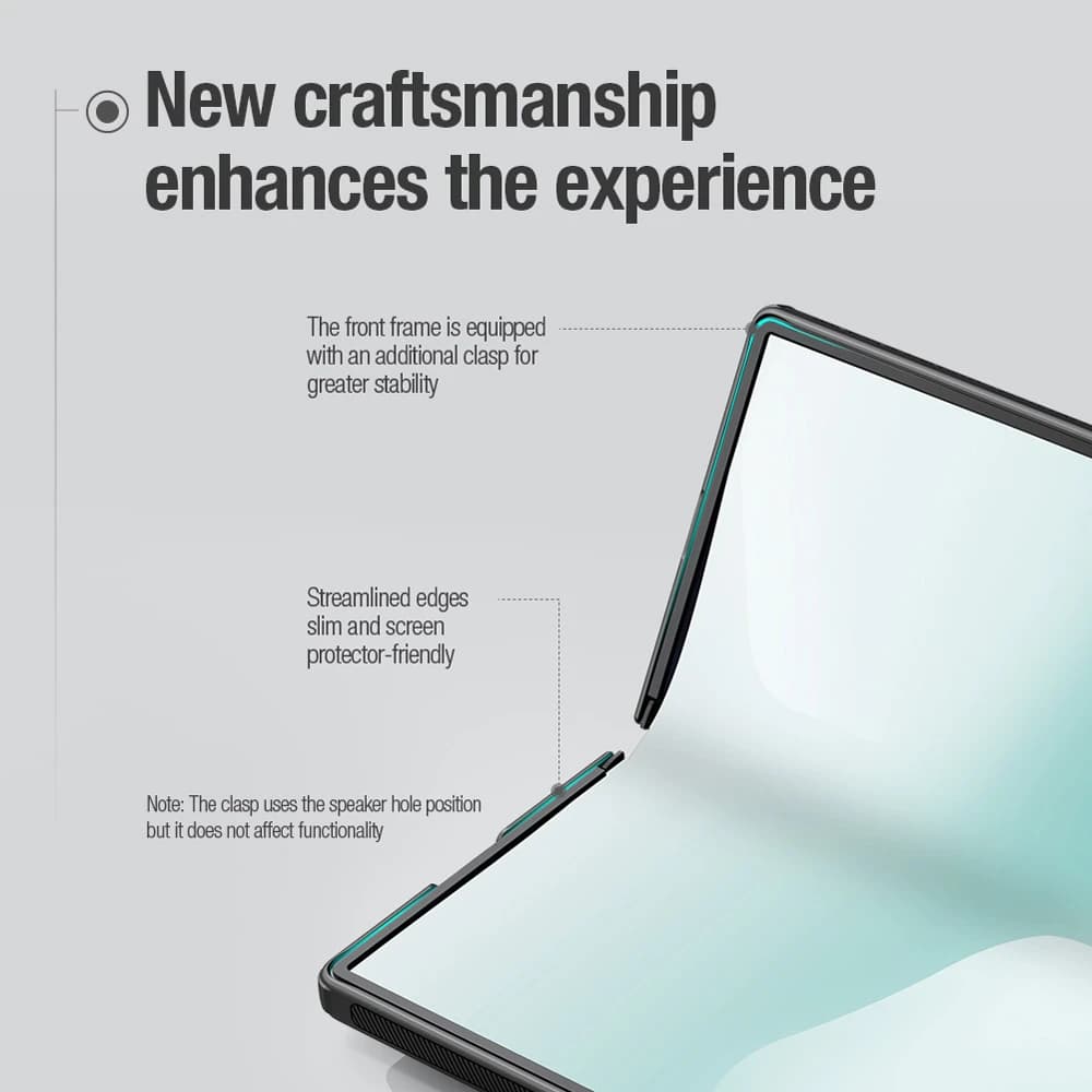 قاب ضد ضربه مگنتی قلم دار Samsung Galaxy Z Fold 7 مارک نیلکین مدل Super Frosted Shield Fold — تصویر ۷