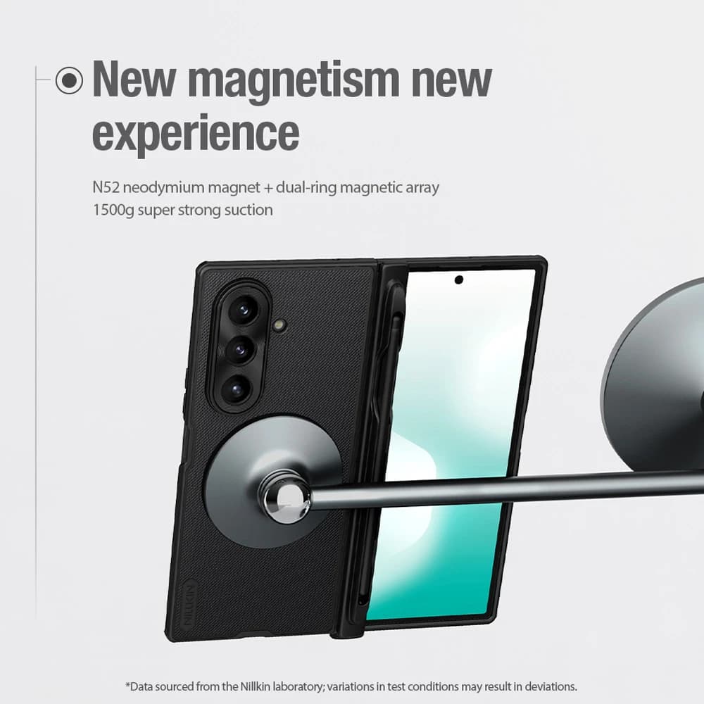 قاب ضد ضربه مگنتی قلم دار Samsung Galaxy Z Fold 7 مارک نیلکین مدل Super Frosted Shield Fold — تصویر ۴