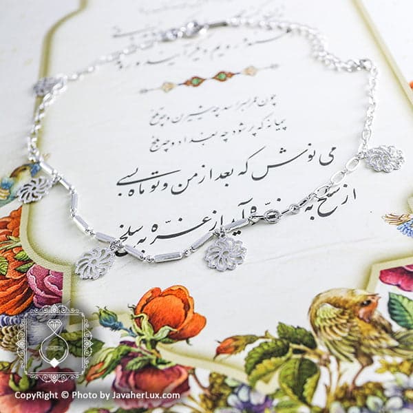 خلخال زنانه طرح گل ۱۰ پر _ کد ۲۰۰۰۱۰ — تصویر ۲