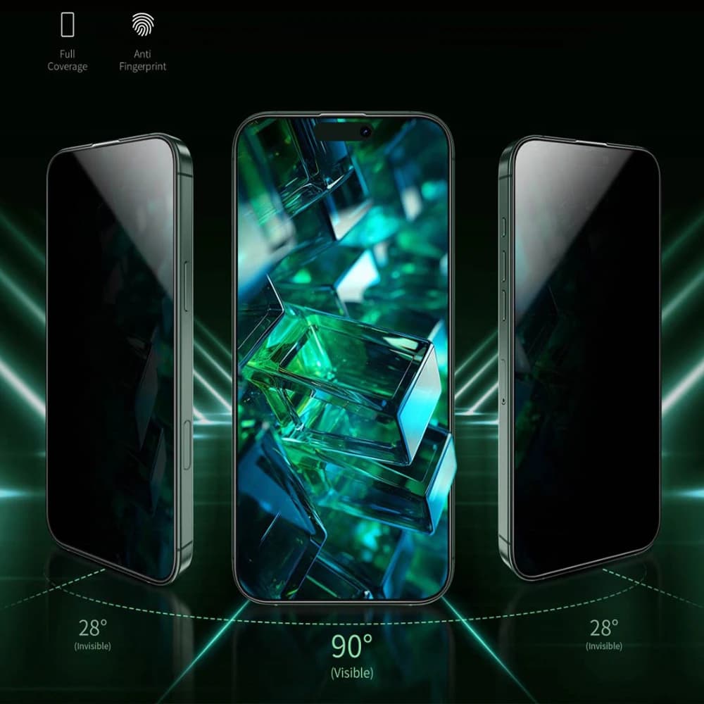 گلس حریم شخصی iPhone 17 Air مارک Green Lion مدل 9H Steve Privacy — تصویر ۷