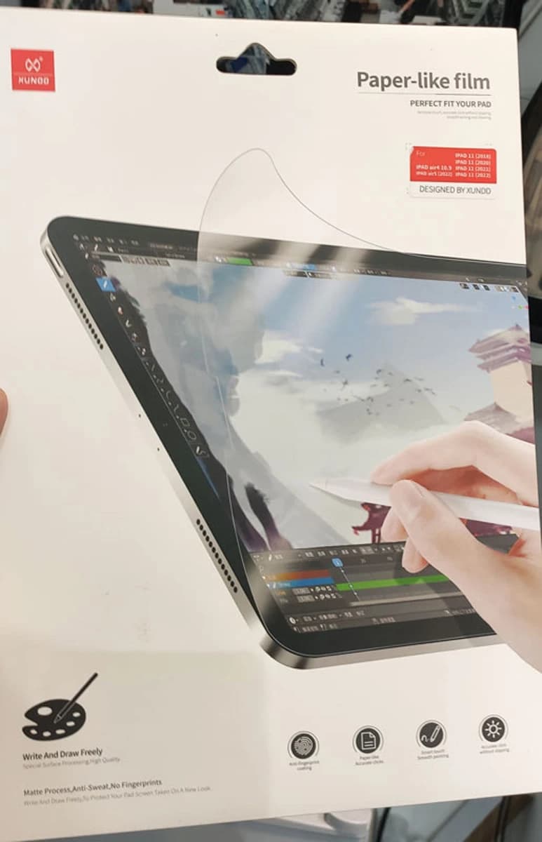 برچسب شفاف صفحه نمایش تبلت iPad 11 2025 ( A16 ) مارک XUNDD مدل Paper Like Film — تصویر ۲