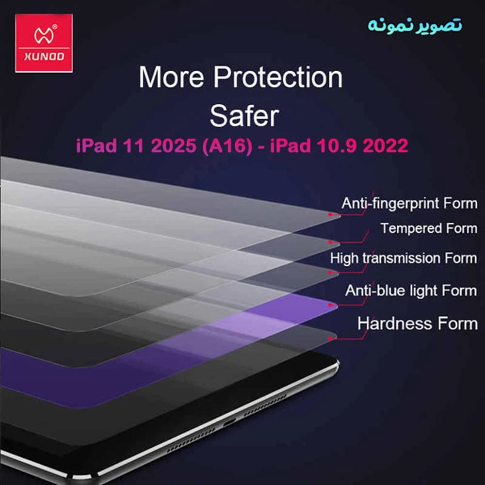 برچسب شفاف صفحه نمایش تبلت iPad 11 2025 ( A16 ) مارک XUNDD مدل Paper Like Film — تصویر ۴