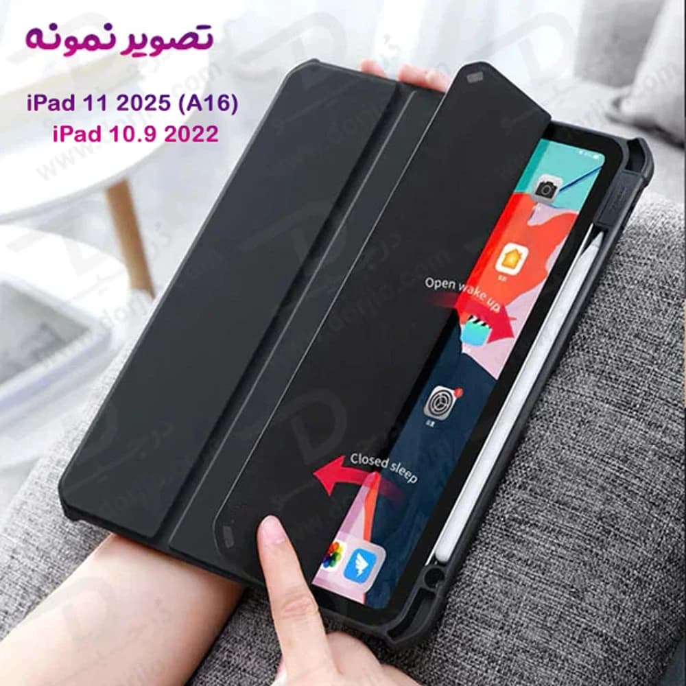 فلیپ کاور پشت شفاف ضد ضربه تبلت iPad 11 2025 ( A16 ) مارک XUNDD سری Beatle Dream — تصویر ۳