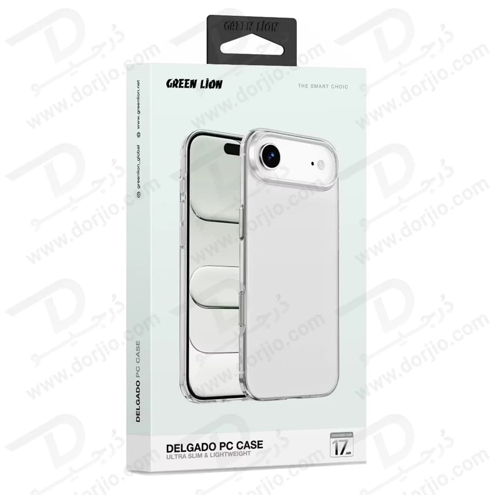 قاب Delgado تمام شفاف iPhone 17 Air مارک Green Lion — تصویر ۲