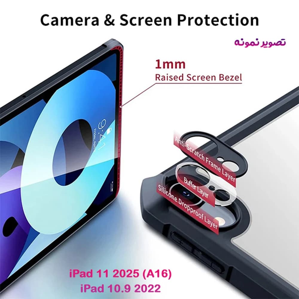 کریستال شیلد شفاف پایه دار تبلت iPad 11 2025 ( A16 ) مارک XUNDD سری Beatle — تصویر ۴