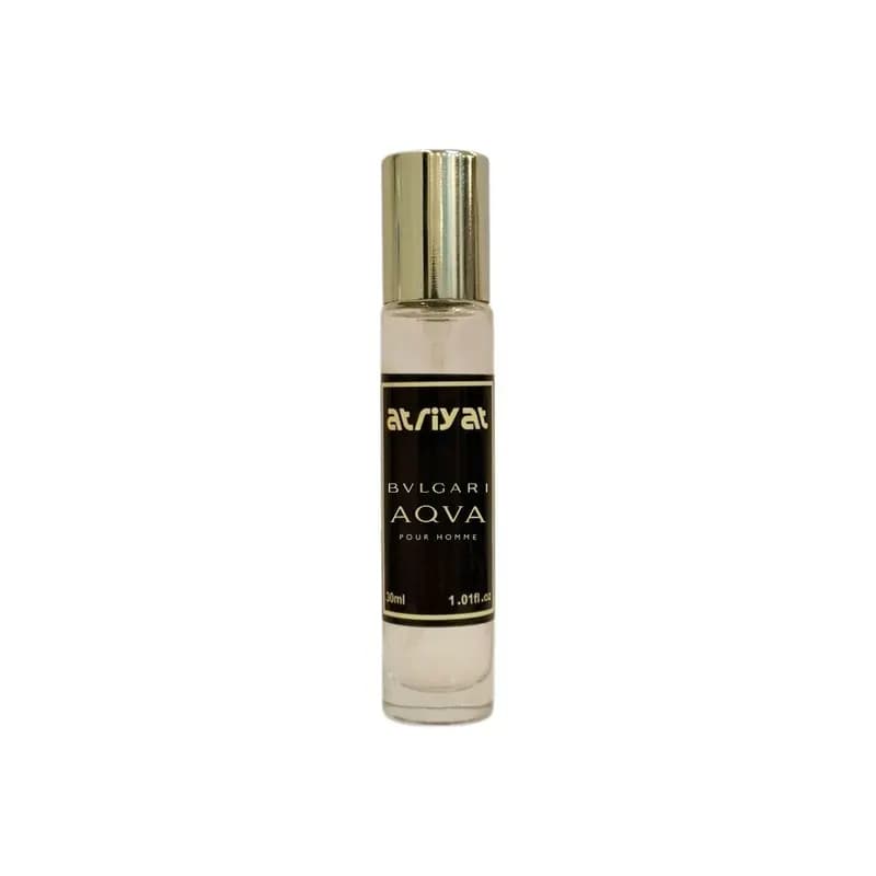 عطر جیبی مردانه عطریات مدل بولگاری آکوا پورهوم با رایحه خنک حجم 30 میلی‌لیتر