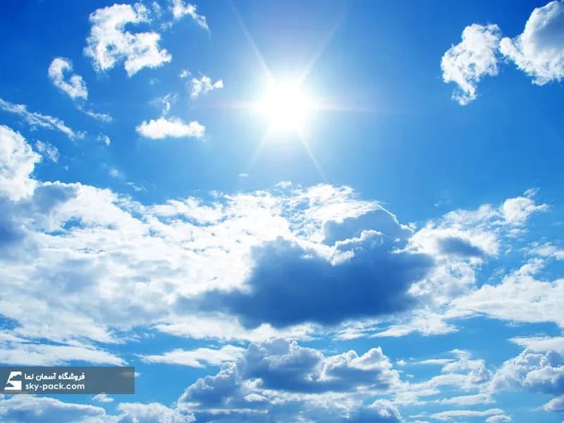آسمان مجازی طرح خورشید سوار بر ابرها — تصویر ۲