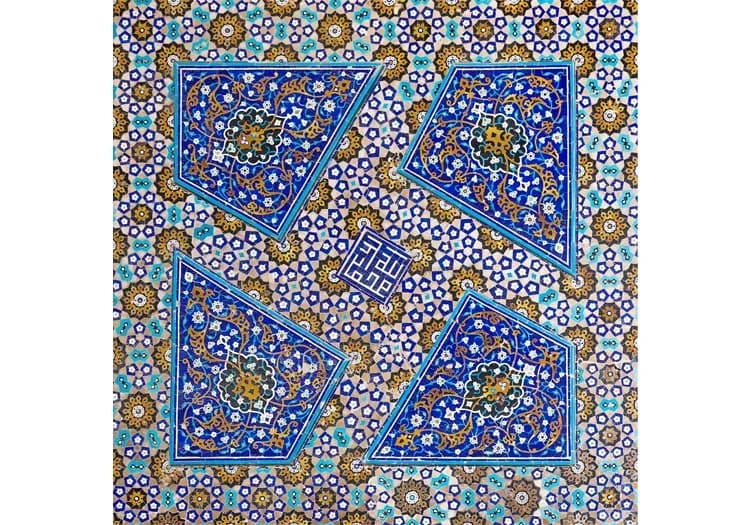 پوستر دیواری کاشی سنتی آبی — تصویر ۲