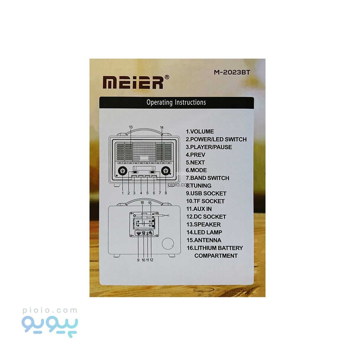 اسپیکر طرح رادیو MEIER آیتم M-2023BT تک و عمده — تصویر ۳