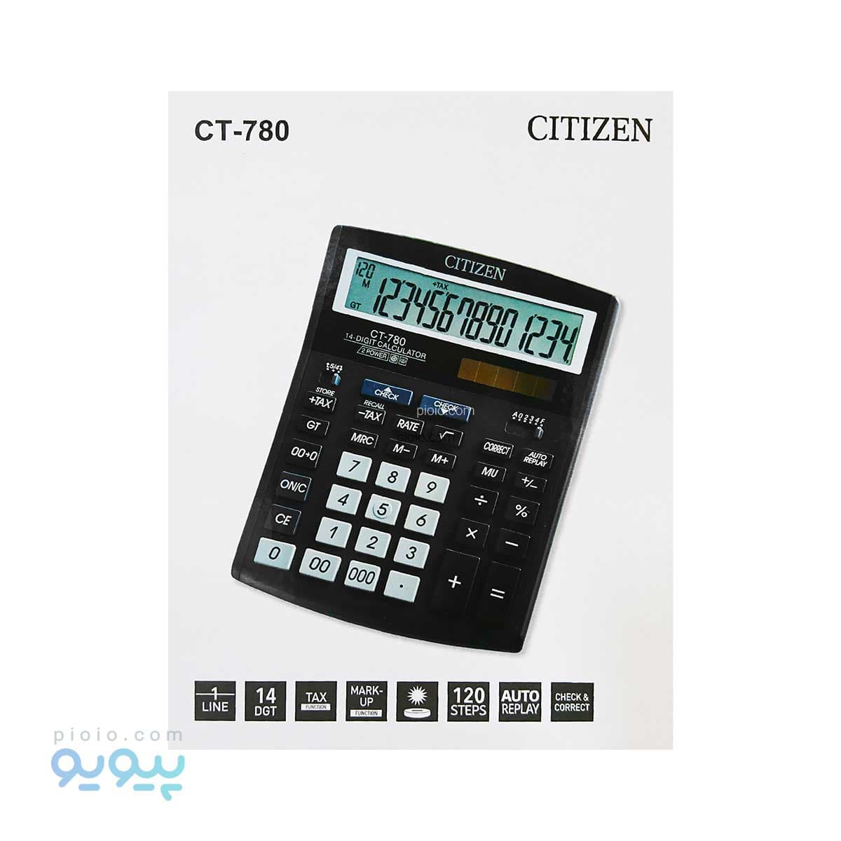 ماشین حساب CITIZEN مدل CT-780 عمده و کارتنی — تصویر ۵