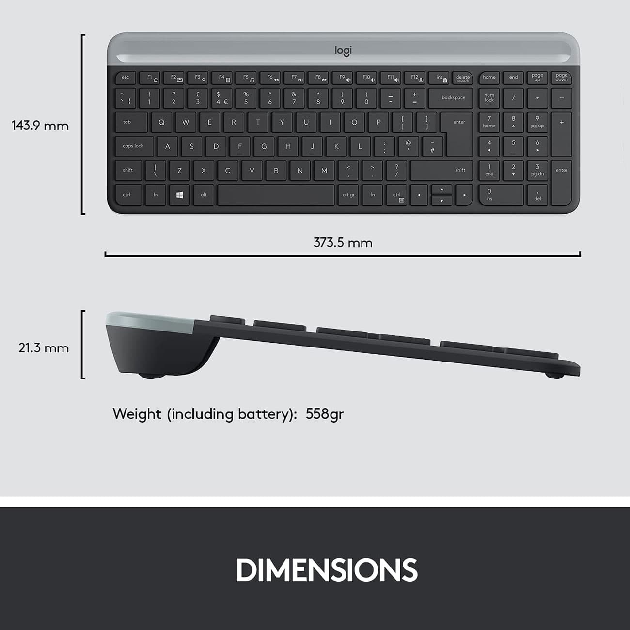 کیبورد بی سیم لاجیتک Logitech مدل K580 با چیدمان Chrome OS — تصویر ۷
