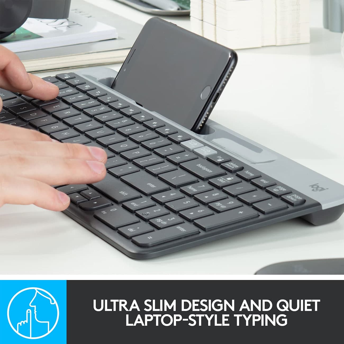 کیبورد بی سیم لاجیتک Logitech مدل K580 با چیدمان Chrome OS — تصویر ۵