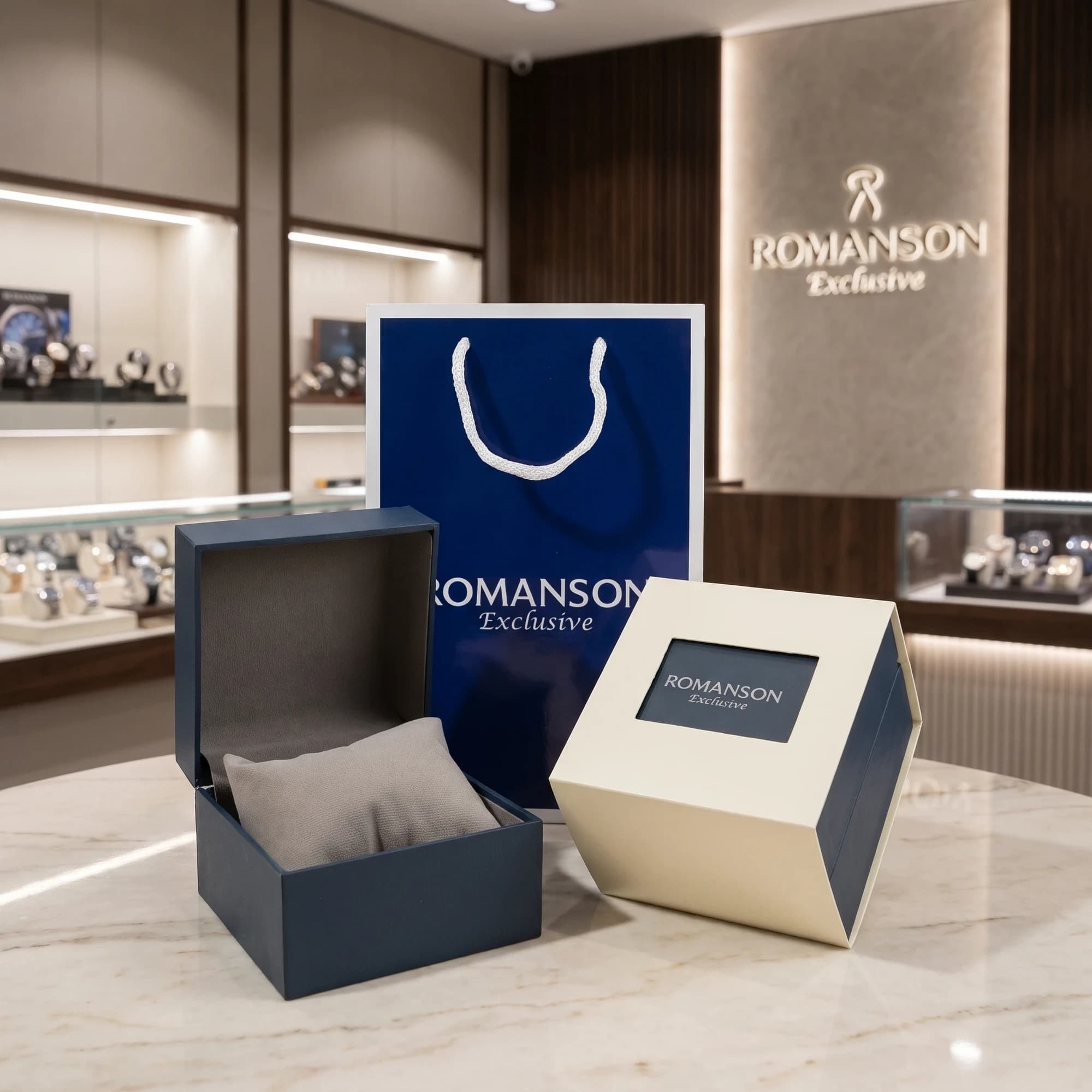 ست ساعت مچی رومانسون IMPERIAL مدل 1408.03 بند استیل نقره‌ای صفحه شامپاینی — تصویر ۵