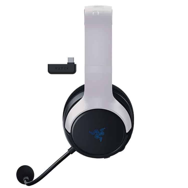 هدست بی ‌سیم Razer Kaira مخصوص پلی استیشن – سفید/مشکی — تصویر ۳