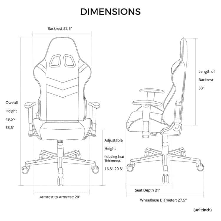 صندلی گیمینگ DXRacer مدل Prince Series OH/D6000/NW – مشکی/سفید — تصویر ۸