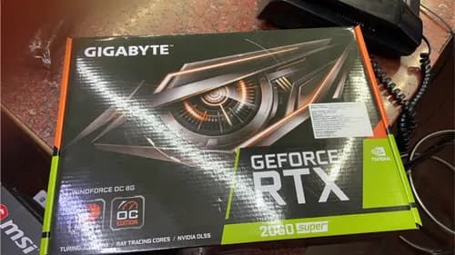 کارت گرافیک استوک گیگابایت GeForce RTX 2060 SUPER ظرفیت 8 گیگابایت با کارتن — تصویر ۵