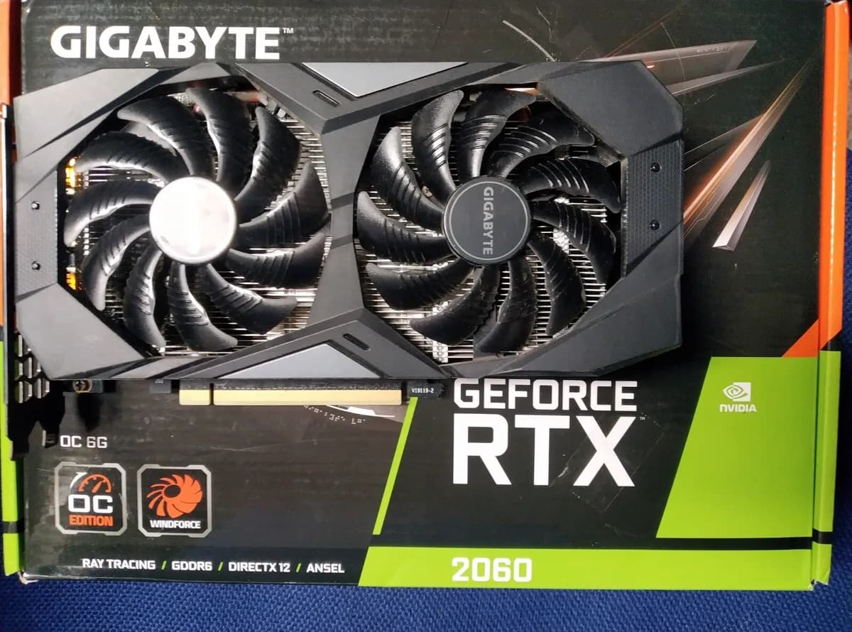 کارت گرافیک استوک گیگابایت GeForce RTX 2060 SUPER ظرفیت 8 گیگابایت با کارتن — تصویر ۶