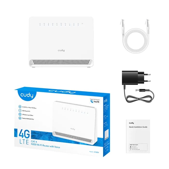 مودم روتر 4G LTE بی سیم N300 کودی مدل LT400V — تصویر ۵