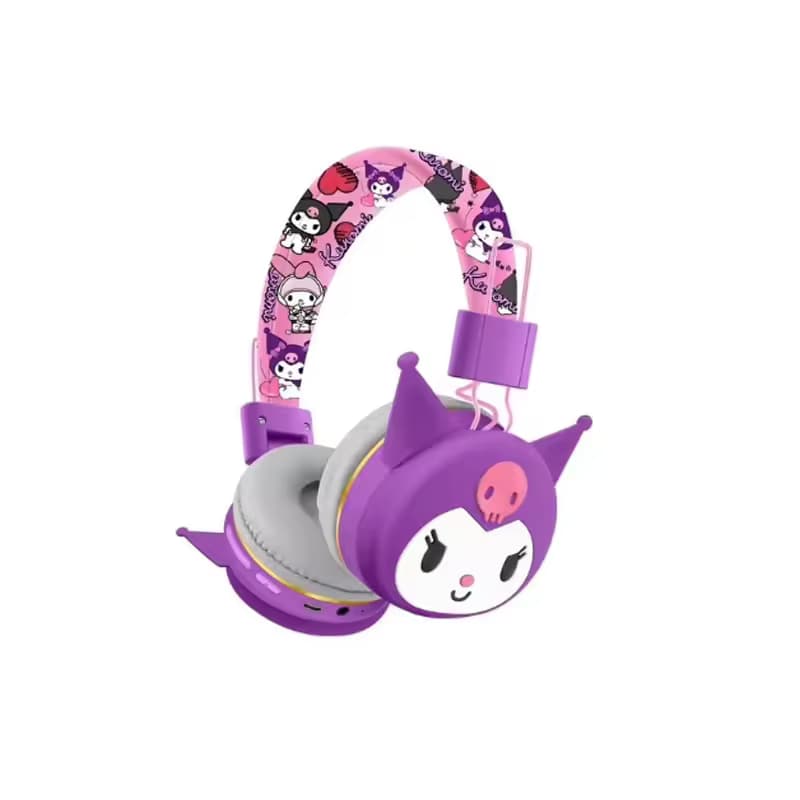 هدفون بی سیم طرح فانتزی کرومی مدل Kuromi-AH-906y