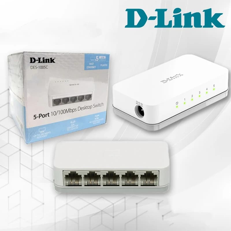 هاب شبکه Switch D-link 5 PORT 1005C 100Mbps — تصویر ۷