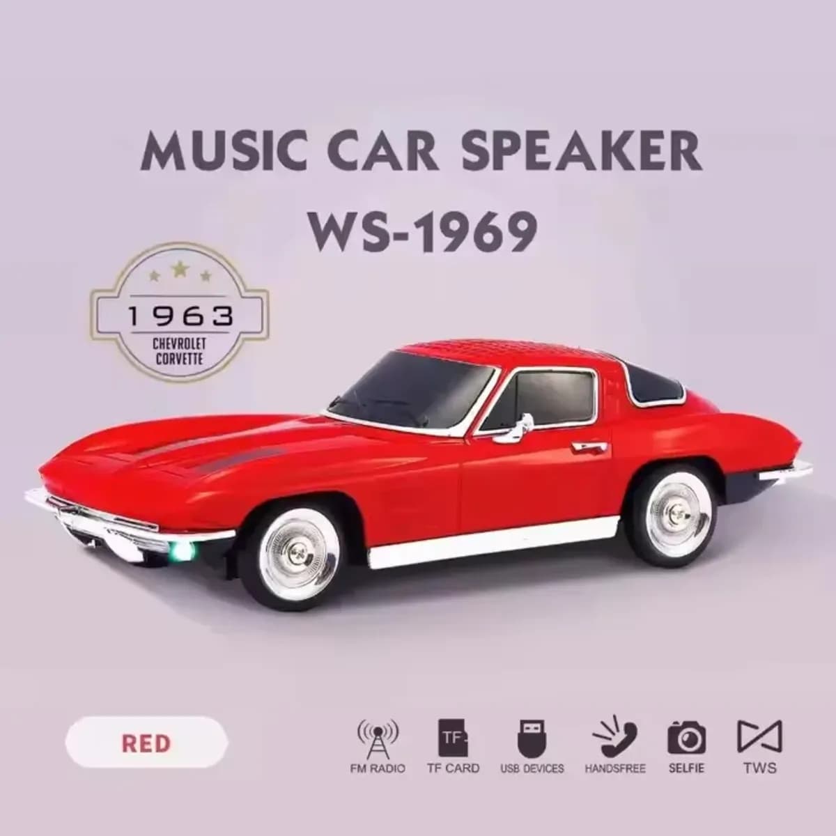 اسپیکر بلوتوثی طرح ماشین WSTER WS-1969 — تصویر ۲