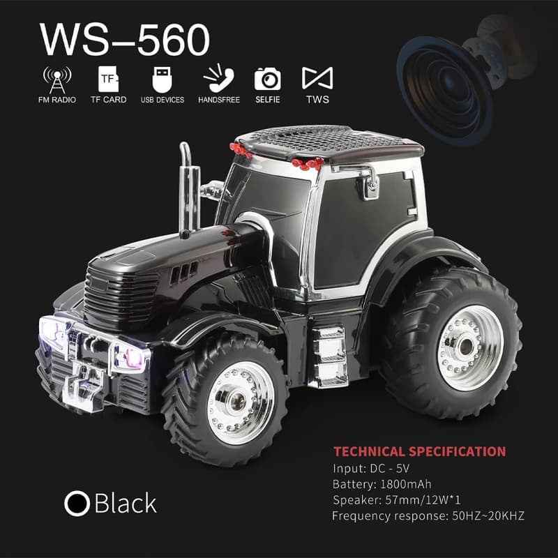 اسپیکر بلوتوثی طرح ماشین WSTER WS-560 — تصویر ۳