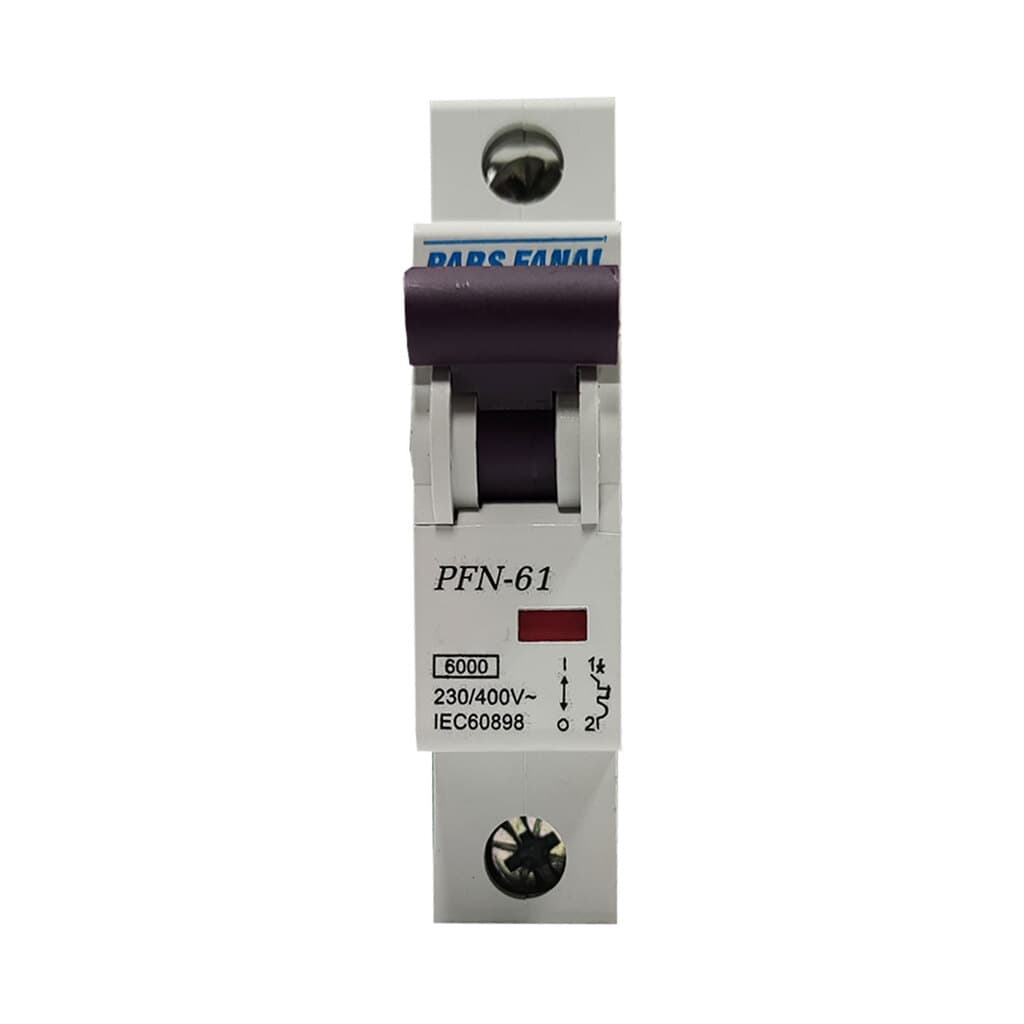 فیوز مینیاتوری یک پل 10 آمپر پارس فانال مدل C10-6K-PFN-1P