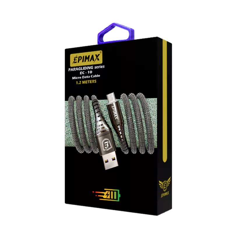 کابل شارژ میکرو پاراگلایدر Epimax EC-10 1.2M — تصویر ۲
