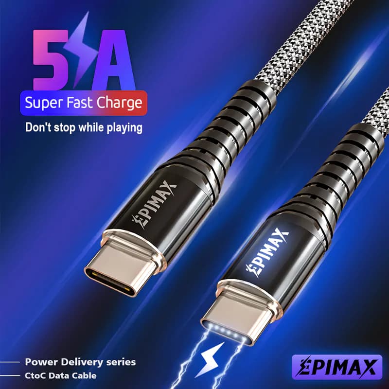 کابل شارژ دو سر تایپ سی EPIMAX EC-23 — تصویر ۲
