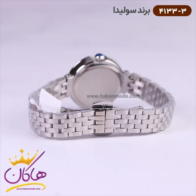 ساعت سولیدا زنانه بند استیل نقره ای صفحه سفید 4133/3 — تصویر ۴