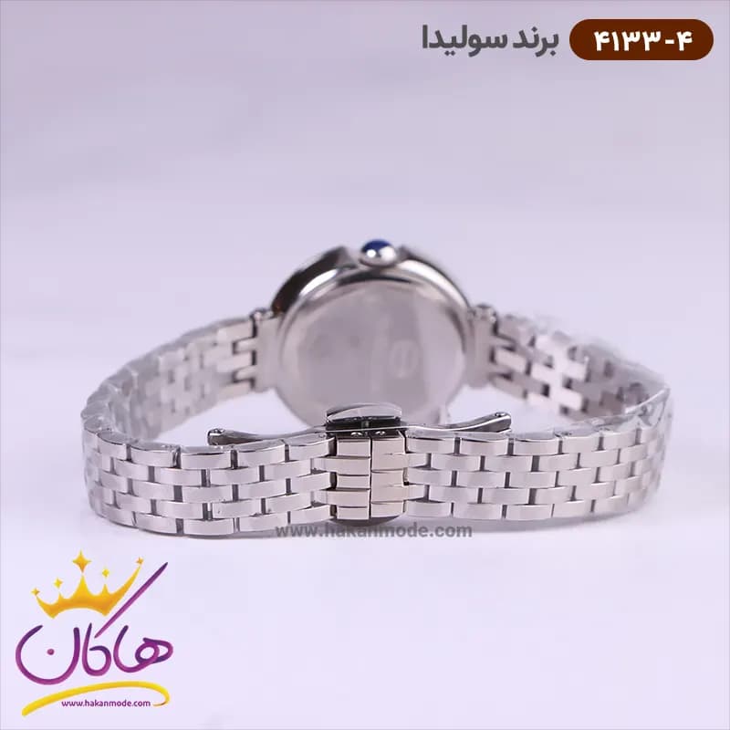 ساعت سولیدا زنانه بند استیل نقره ای صفحه صورتی 4133/4 — تصویر ۴