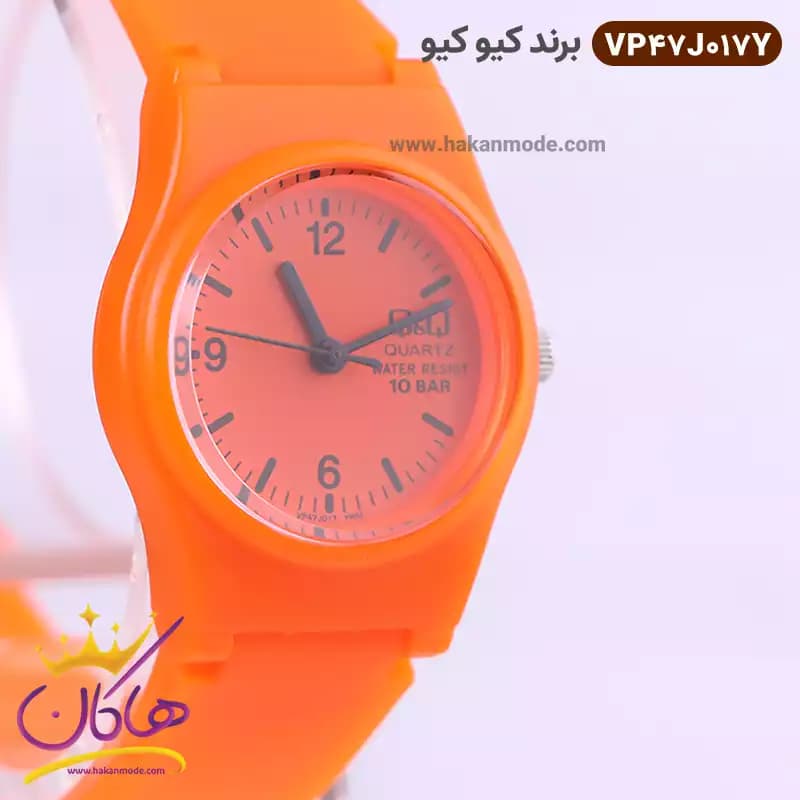 ساعت کیو اند کیو اسپرت سیلیکونی تمام نارنجی vp47j01vy — تصویر ۲