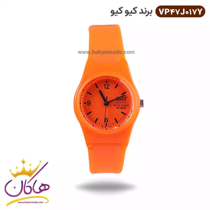 ساعت کیو اند کیو اسپرت سیلیکونی تمام نارنجی vp47j01vy