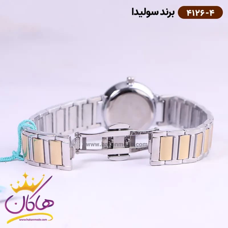 ساعت مچی سولیدا زنانه استیل صفحه سفید 4126/4 — تصویر ۳