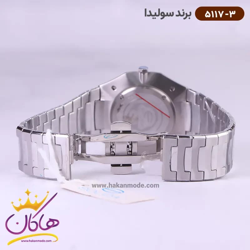 ساعت سولیدا مردانه فلزی نقره ای صفحه طوسی 5117/3 — تصویر ۲
