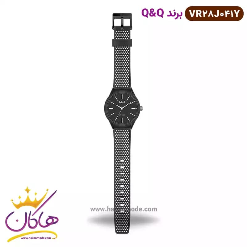 ساعت کیو اند کیو اسپرت بند رابر خال خالی سفید VR28J041Y — تصویر ۳