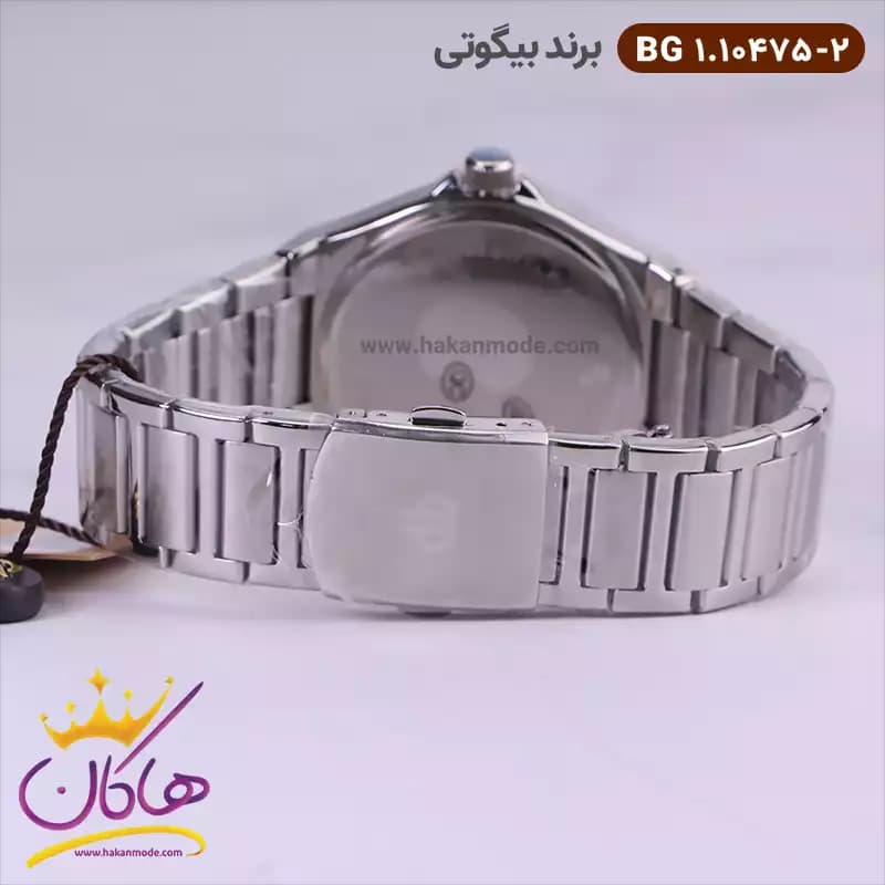 ساعت بیگوتی مردانه فلزی نقره ای صفحه گرد کد BG.1.10475-2 — تصویر ۴