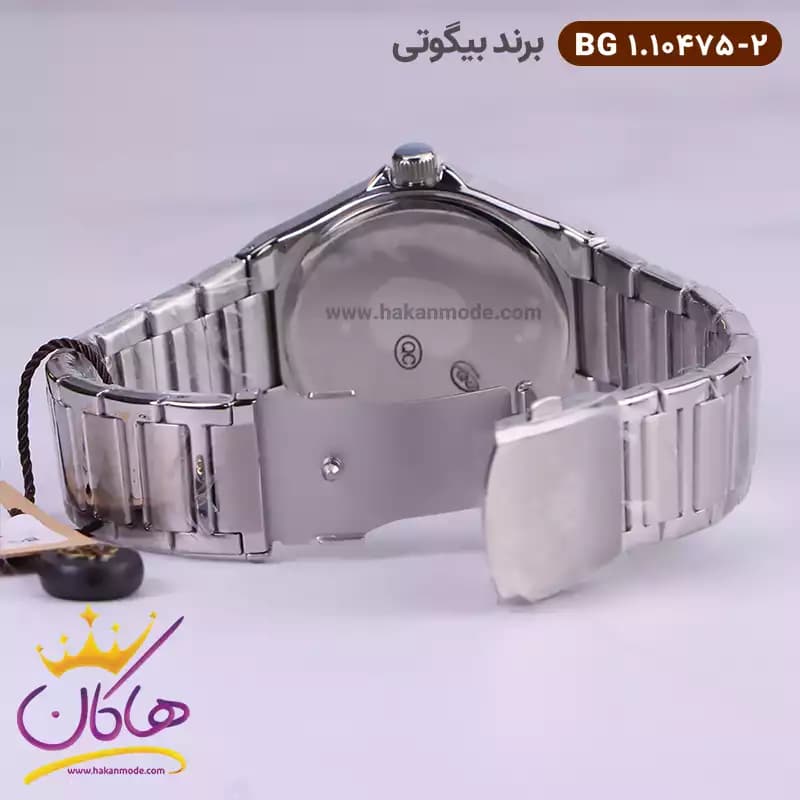 ساعت بیگوتی مردانه فلزی نقره ای صفحه گرد کد BG.1.10475-2 — تصویر ۳