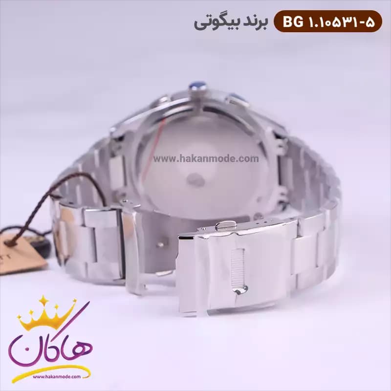 ساعت بیگوتی مردانه فلزی صفحه نارنجی کد BG.1.10531-5 — تصویر ۴