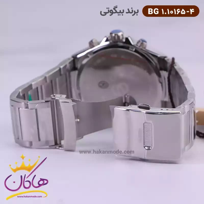 ساعت بیگوتی مردانه فلزی صفحه آبی سه موتوره کد BG.1.10165-4 — تصویر ۳