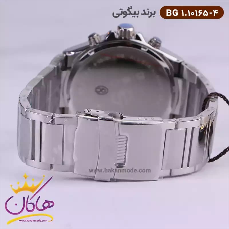 ساعت بیگوتی مردانه فلزی صفحه آبی سه موتوره کد BG.1.10165-4 — تصویر ۵