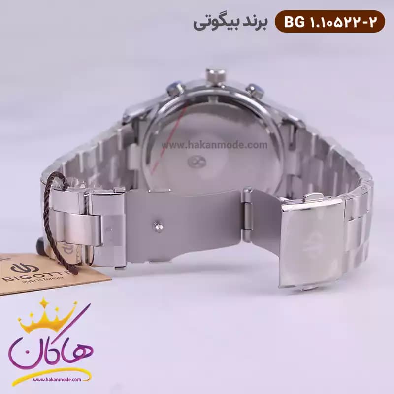 ساعت مچی بیگوتی مردانه فلزی صفحه سورمه ای کد BG.1.10522-2 — تصویر ۳