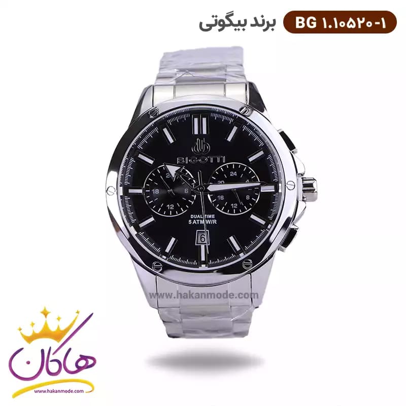 ساعت مچی بیگوتی مردانه فلزی دو زمانه کد BG.1.10520-1