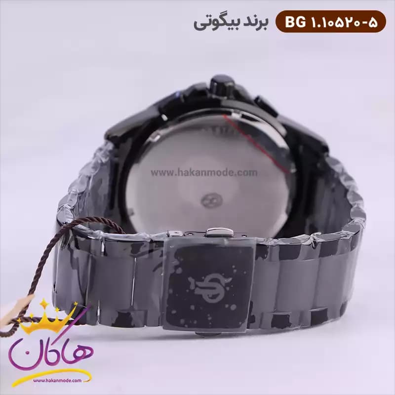 ساعت بیگوتی مردانه فلزی دو زمانه مشکی کد BG.1.10520-5 — تصویر ۴