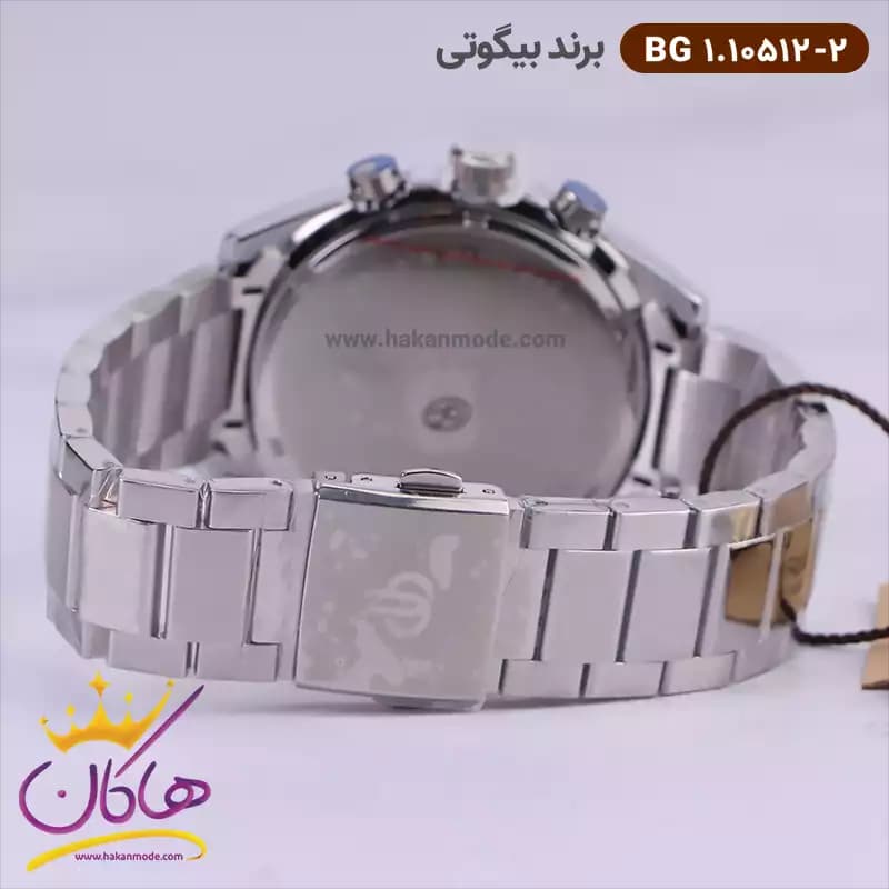 ساعت بیگوتی مردانه فلزی نقره ای دو زمانه کد BG.1.10512-2 — تصویر ۴
