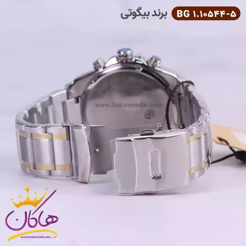 ساعت بیگوتی مردانه فلزی نقره ای طلایی کد BG.1.10544-5 — تصویر ۴